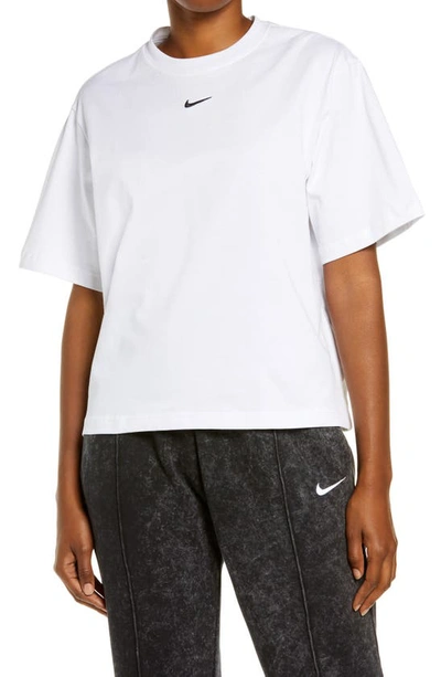 Shop Nike Sportswear Essential T-shirt In White/ Black
