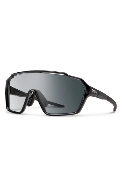 Shop Smith Shift Mag™ 136mm Shield Sunglasses In Black/ Clear To Gray