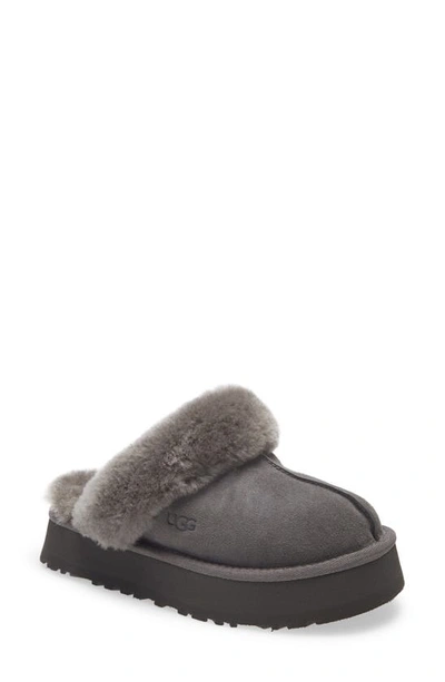 Shop Ugg Disquette Slipper In Charcoal