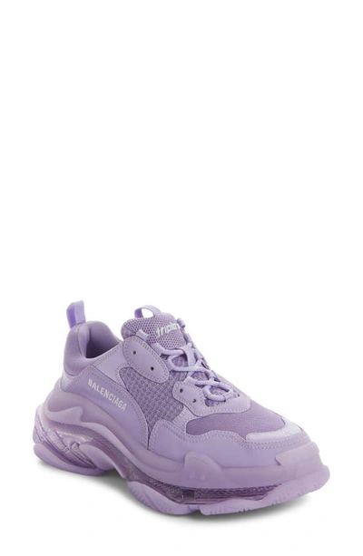 Shop Balenciaga Triple S Sneaker In Light Lilac/ White