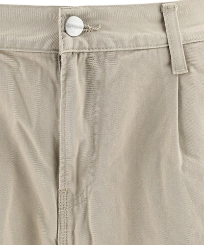 Shop Carhartt "abbott" Shorts In Beige