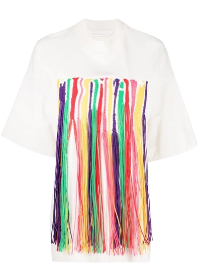 Shop Palm Angels X Missoni Melting-logo T-shirt In Weiss
