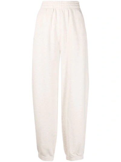 Shop Agolde Elasticated-waist Cotton-blend Track Trousers In Neutrals