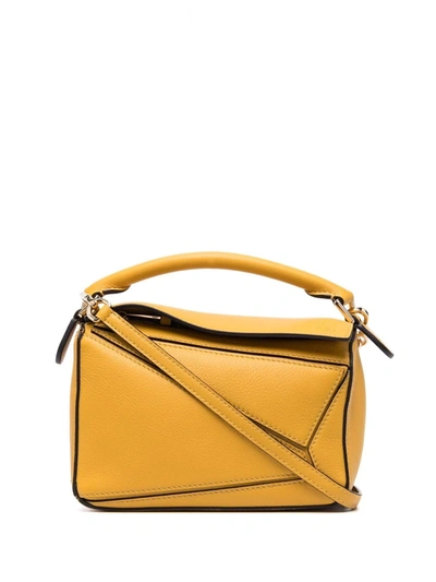 Shop Loewe Puzzle Zip-fastening Crossbody Bag In Gelb