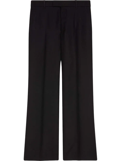 Shop Gucci Tailored Straight-leg Trousers In Schwarz