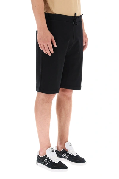 Shop Apc Logo Print Shorts In Black