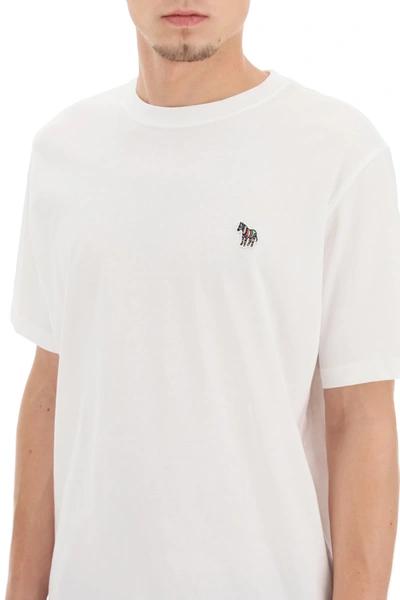 Shop Ps By Paul Smith Zebra Logo T-shirt In White