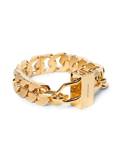 Shop Givenchy G Chain Lock Small Bracelet Gold