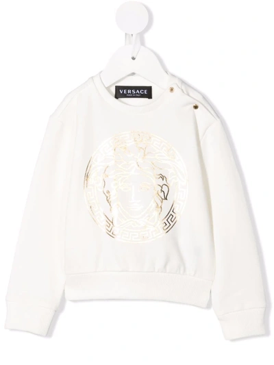 Shop Versace Medusa-print Sweatshirt In 中性色