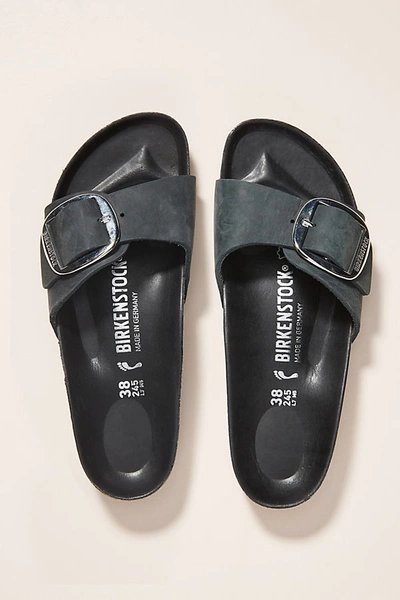 Birkenstock Madrid Big Buckle Sandals In Black | ModeSens