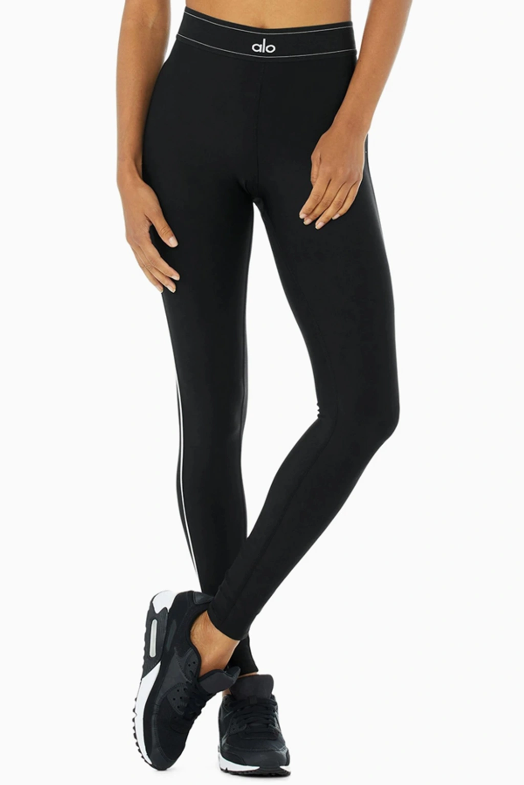 Alo Yoga Airlift High Waisted Suit Up Legging In Black Alo Yoga Airlift High Waisted Suit Up Legging In Black