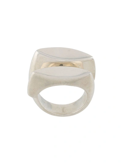 Shop Annelise Michelson Sterling Silver Signet Ring In Silber