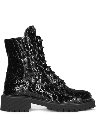 Shop Giuseppe Zanotti Thora Lace-up Boots In Schwarz