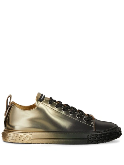 Shop Giuseppe Zanotti Blabber Low-top Sneakers In Gold