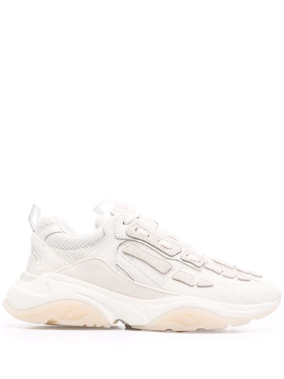 Shop Amiri Bone Runner Low-top Lace-up Sneakers In Weiss