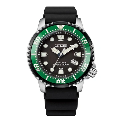 Shop Citizen Eco-drive Promaster Diver Black Dial Men's Watch Bn0155-08e In Black / Green