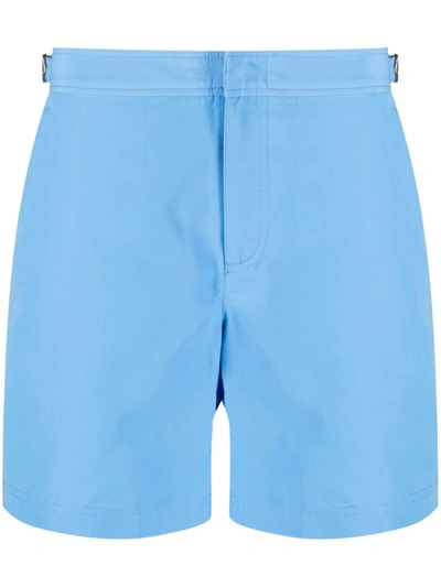 Shop Orlebar Brown Buckle-fastening Swim Shorts In Blau