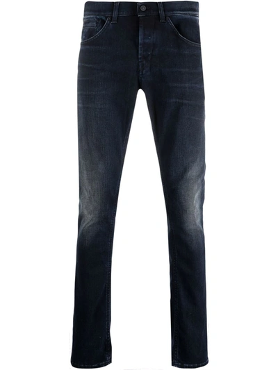 Shop Dondup Faded Slim-fit Jeans In Blau