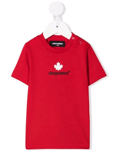 Shop Dsquared2 Logo-print T-shirt In Red