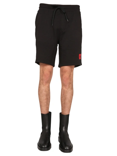 Shop Hugo Shorts With Logo In Black