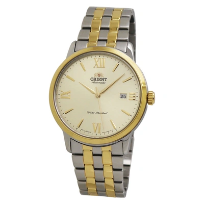 Shop Orient Contemporary Automatic Champagne Dial Men's Watch Ra-ac0f08g10b In Two Tone  / Champagne / Gold Tone / Yellow