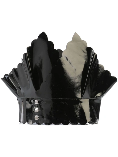 Pre-owned Antonio Berardi Peplum-edge Waist Belt In Black