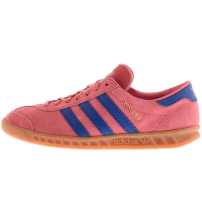 Adidas Originals Hamburg Leather-trimmed Suede Sneakers In Rose Tone |  ModeSens