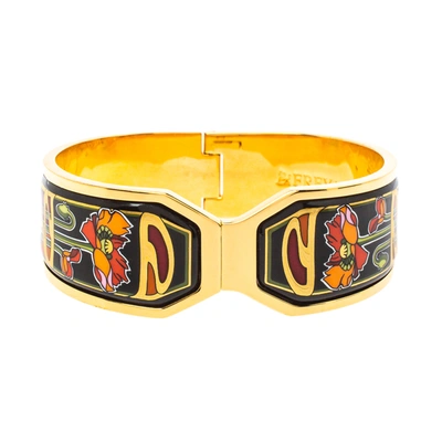 Pre-owned Frey Wille Gold Plated Fire Enamel Hommage A Alphonse Mucha Contessa Bracelet S In Multicolor