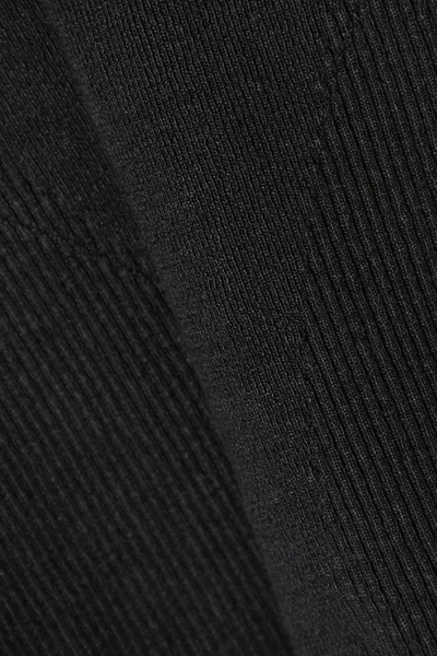 Shop Jacquemus Sierra Ribbed Linen-blend Shorts In Black
