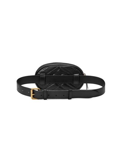 Shop Gucci Gg Marmont Matelassé Belt Bag In Nero