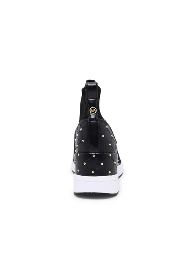 Shop Michael Michael Kors Black Elastic Knit Skyler Sneakers