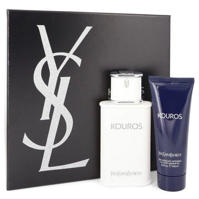 Shop Saint Laurent Yves  Kouros By Yves  Gift Set -- 3.3 oz Eau De Toilette Spray + 3.3 oz Sh