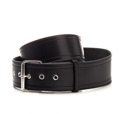 Shop Alexander Mcqueen Buckle Belt In Black