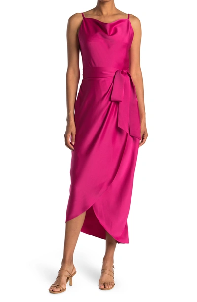Shop Ted Baker Tilliey Cowl Neck Sleeveless Dress In Brt-pink