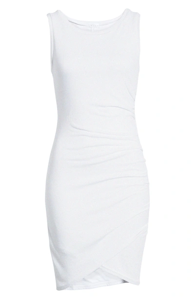 Shop Leith Ruched Body-con Sleeveless Dress In White