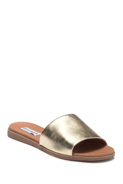 Shop Steve Madden Kailey Slide Sandal In Pale Gold