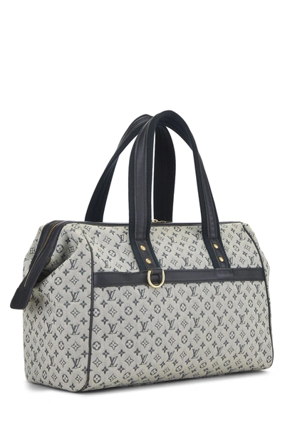 Pre-owned Louis Vuitton Navy Mini Lin Josephine Gm