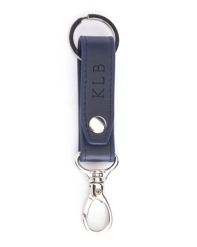 Shop Royce New York Contemporary Valet Key Chain In Navy