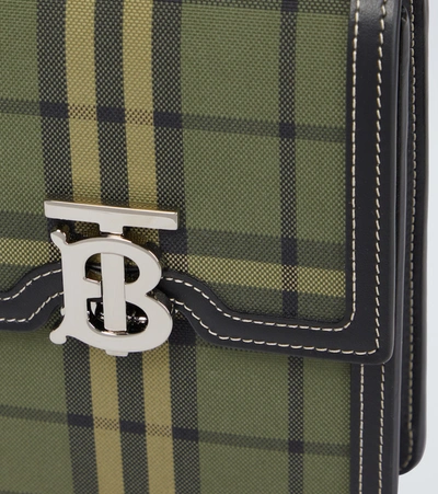 Burberry Black/Green Checkered Canvas and Leather Robin Crossbody Bag  Burberry | The Luxury Closet