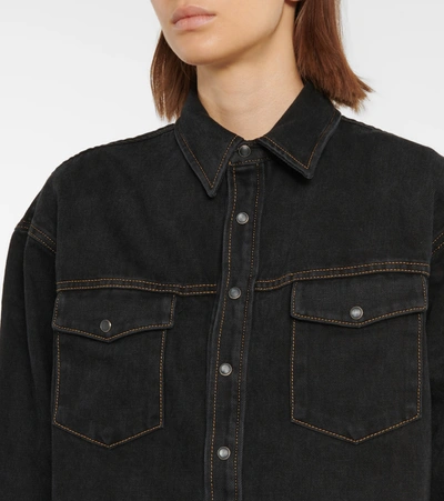 Wardrobe.nyc Oversized Denim Button Jacket In Black