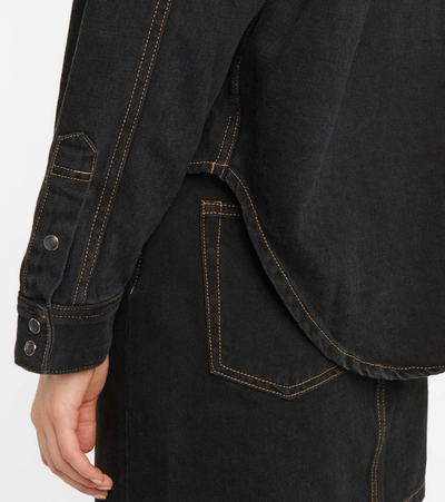 Wardrobe.nyc Oversized Denim Button Jacket In Black
