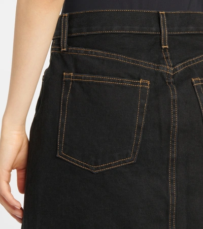 Shop Wardrobe.nyc Mini Denim Skirt In Black