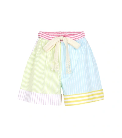 Shop Staud Aft Striped Shorts In Multicoloured