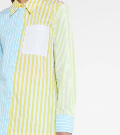Shop Staud Martha Striped Cotton Shirt In Multicoloured