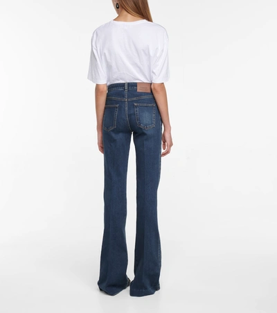 Shop Alexander Mcqueen Mid-rise Bootcut Jeans In Blue