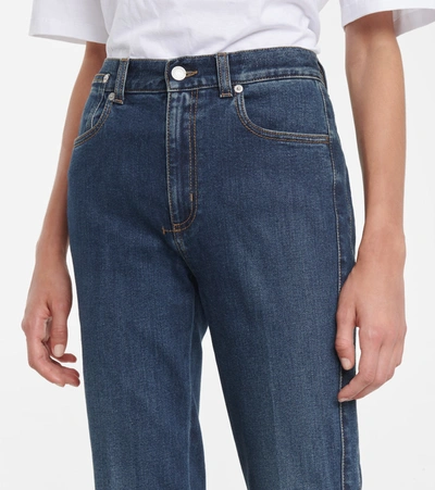 Shop Alexander Mcqueen Mid-rise Bootcut Jeans In Blue