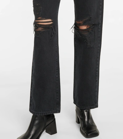 Shop Slvrlake London High-rise Wide-leg Jeans In Black