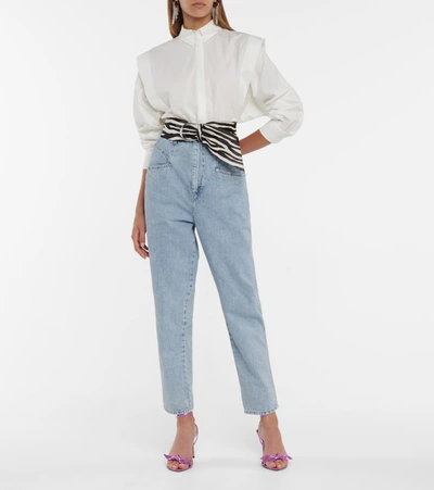 Shop Isabel Marant Dipadela High-rise Tapered Jeans In Blue