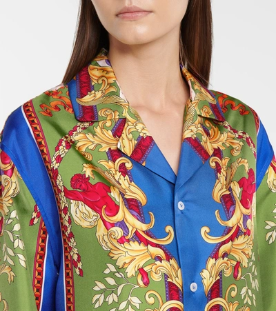 Shop Versace Medusa Renaissance Silk Shirt In Multicoloured