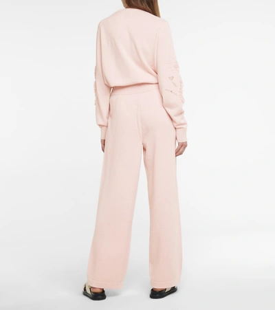Shop Barrie Cashmere Elasticated Pants In Pink